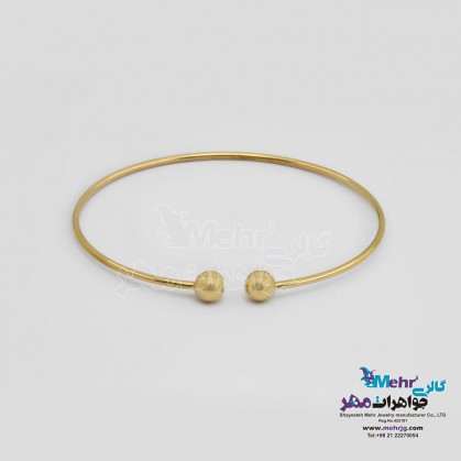Gold Bangle Bracelet - Sphere Design-MB1578